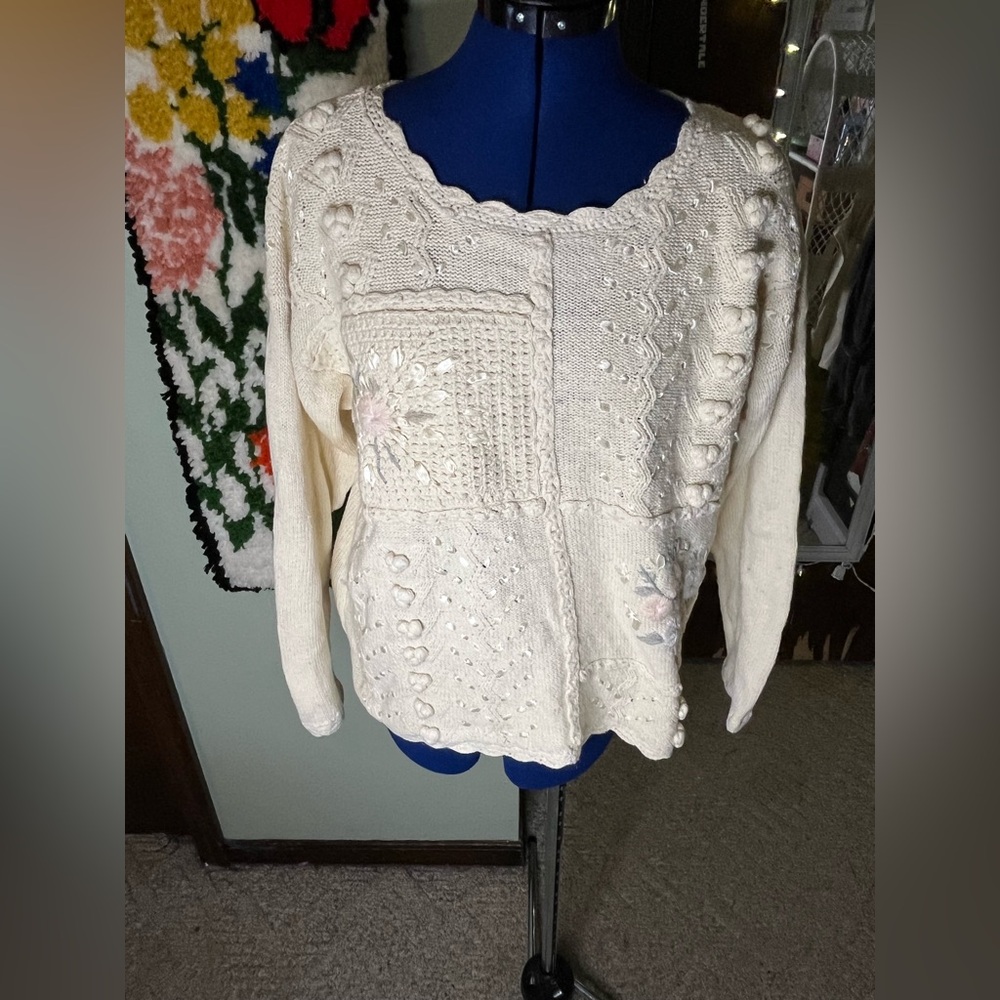 Chic Cream Knit Sweater